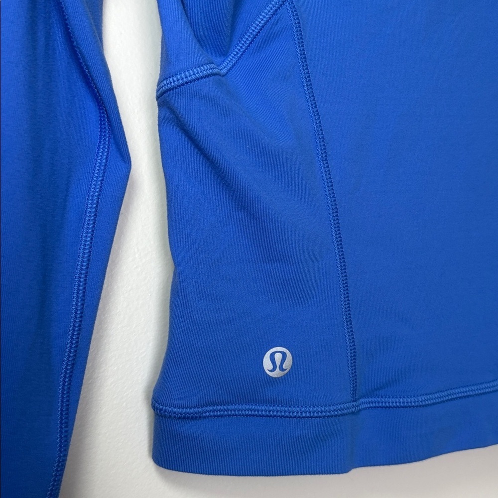 NEW Lululemon It's Rulu Run Half Zip Pullover 4 Blue Long Sleeve Cropped - Picture 7 of 8